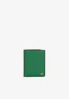 Tom Ford Tf Monogram Wallet In Grained Leather In Green