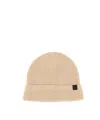 Tom Ford Cashmere Beanie Hat Turn-up Brim In Nude