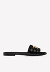 Tom Ford Whitney Croc-embossed Leather Slides In Black