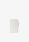 Tom Ford Tf Zip Cardholder In Grained Leather With Wrist Strap In White