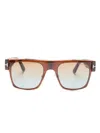Tom Ford Edwin Square-frame Sunglasses In Brown