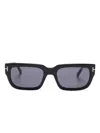 Tom Ford Rectangle-frame Tinted Sunglasses In Black