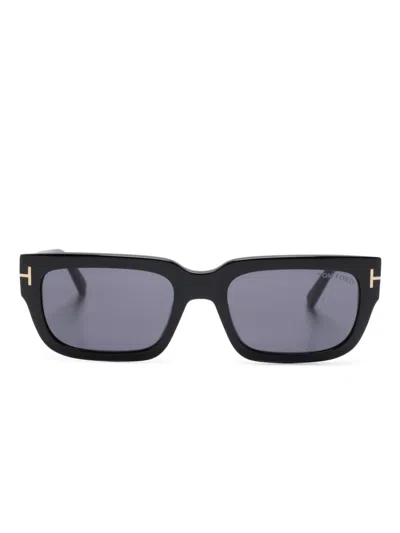 Tom Ford Rectangle-frame Tinted Sunglasses In Black
