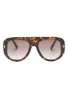 Tom Ford Cecil Tortoiseshell D-frame Sunglasses In Braun