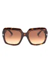 Tom Ford Woodbury Square-frame Sunglasses In Brown