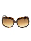 Tom Ford Tf1155 Rectangle-frame Sunglasses In Brown