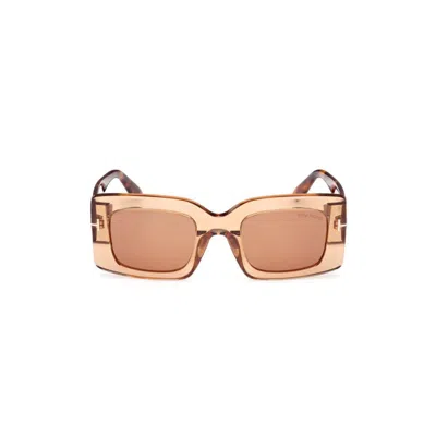 Tom Ford Brigitta Rectangle Acetate Sunglasses In Multi