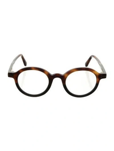 Pre-owned Tom Ford Tf5664-b Round Eyeglasses In Brown