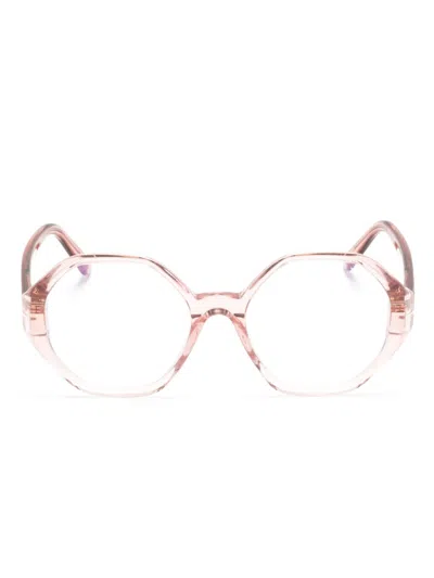 Tom Ford Tf5967b Geometric-frame Glasses In Rosa