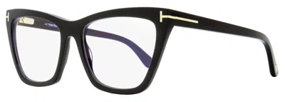 Tom Ford Tf5971-b Magnetic Clip-on Cat-eye Eyeglasses In Black