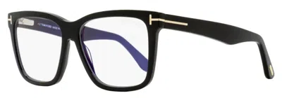 Tom Ford Tf6069-b Magnetic Clip-on Blue Block Eyeglasses In Black