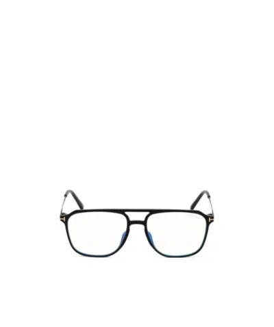 Tom Ford Thick Aviator Glasses In White