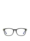 Tom Ford T-hinge Square-frame Glasses In Black