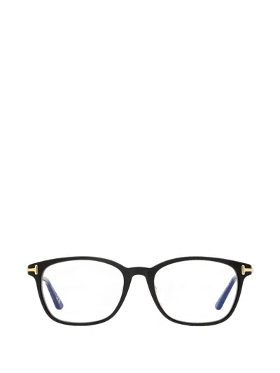 Tom Ford T-hinge Square-frame Glasses In Black