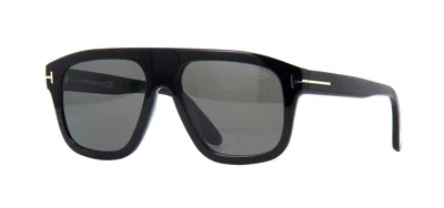 Pre-owned Tom Ford Thor Ft 0777 Shiny Black/grey Polarized (01d) Sunglasses