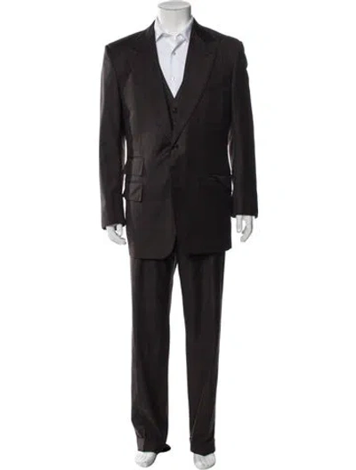 Pre-owned Tom Ford Three-piece Suit In Brown