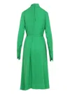 Tom Ford Embellished Belted Pleated Silk-georgette Midi Dress In Green