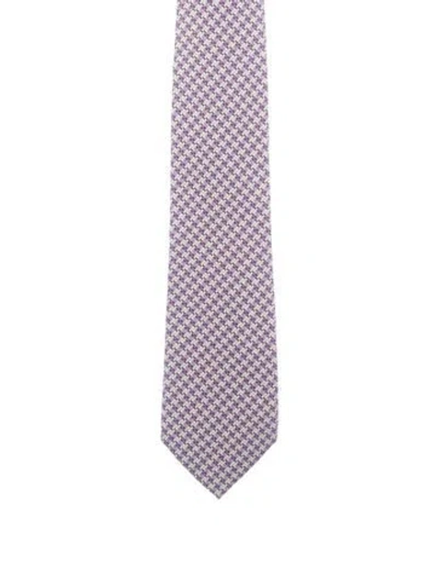 Pre-owned Tom Ford Tie In Purple/white