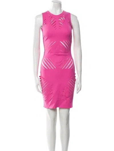 Pre-owned Tom Ford Tie-dye Print Mini Dress In Pink
