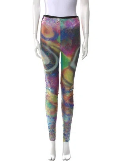 Pre-owned Tom Ford Tie-dye Print Skinny Leg Pants In Blue