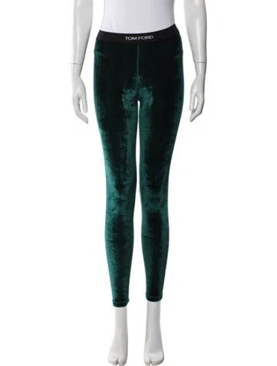 Pre-owned Tom Ford Tie-dye Print Skinny Leg Pants In Green