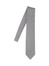 Tom Ford Textured Houndstooth Tie In Grey And Black