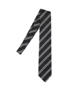 Tom Ford Textured Tie Diagonal Stripe Pattern In Black