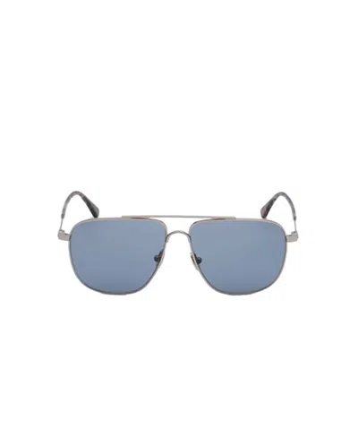 Tom Ford Tinted Aviator Glasses In Blue