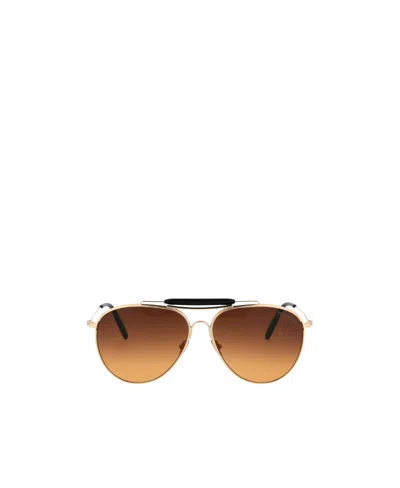 Tom Ford Tinted Pilot-frame Sunglasses In Brown