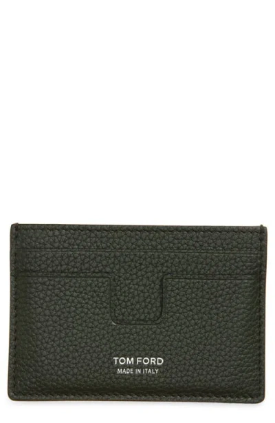 Tom Ford T-line Classic Leather Card Holder In Multi