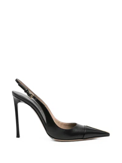 Tom Ford T-line Slingback Heeled Pumps In Black
