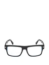 Tom Ford T-logo Rectangle-frame Glasses In Black