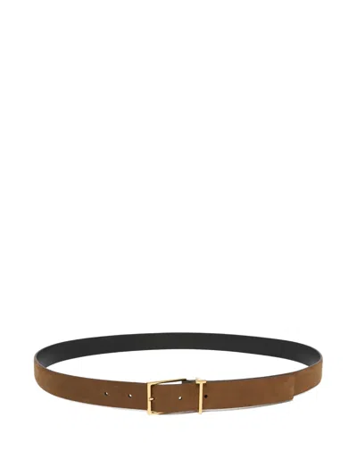 Tom Ford T-loop Buckle Belt In Red