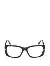 Tom Ford T-motif Rectangle-frame Glasses In Black