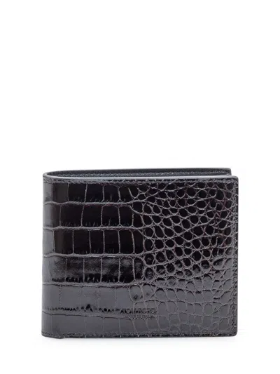 Tom Ford Black Coconut Effect Leather Wallet