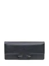 Tom Ford Black Leather Clutch With Metallic Closure In Black