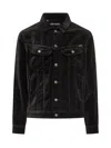 Tom Ford Icon Velvet Denim Jacket In Black