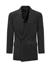 Tom Ford Black Wool Double-breasted Jacket In Black