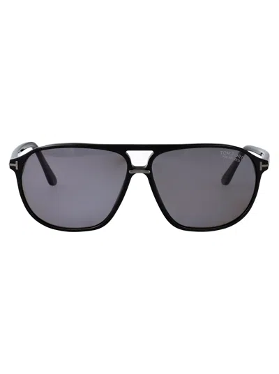 Tom Ford Womens Tr001634 Bruce Aviator-frame Acetate Sunglasses In Gray