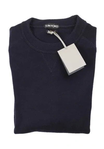 Pre-owned Tom Ford Cashmere Crew Neck Sweater Size 48 / 38r U.s. Sweater 38 In Blue