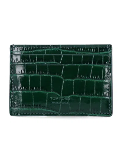 TOM FORD TOM FORD TOM FORD CROCO LEATHER CARDHOLDER