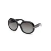Tom Ford Georgia-02 W Ft1011 01b Oval Sunglasses In Black