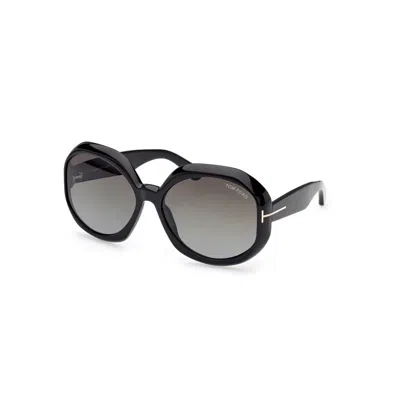 Tom Ford Georgia-02 W Ft1011 01b Oval Sunglasses In Grey