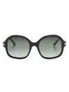 Tom Ford Hanley Oversized Square-frame Sunglasses In Black