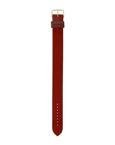 Tom Ford Leather Strap Watch Accessory Red Size - Tanned Leather