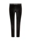 Tom Ford Form-fitting Black Velour Leggings In Black
