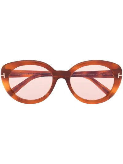 Tom Ford Lily-02 Ft1009 53y In Brown