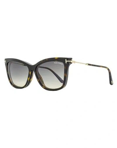 Tom Ford Magnetic Clip-on Tf5824b Eyeglasses Woman Eyeglass Frame Brown Size 56 Acetate, Me