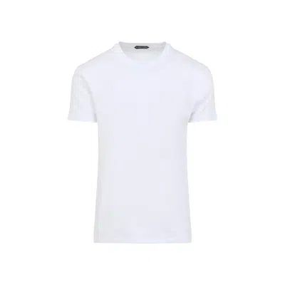 Tom Ford Perforated Cotton T-shirt In White