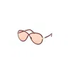 Tom Ford Rickie Twist Acetate Aviator Sunglasses In Pink